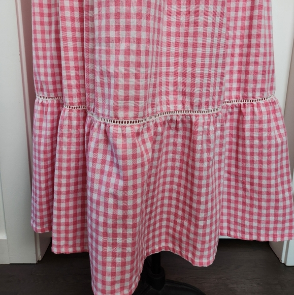 Pink Romantic Gingham Maxi Dress - Picture 7 of 16